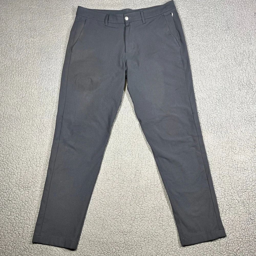 Lululemon Commission Pant Slim Warpstreme 34 Dark Gray Technical Chino 6190